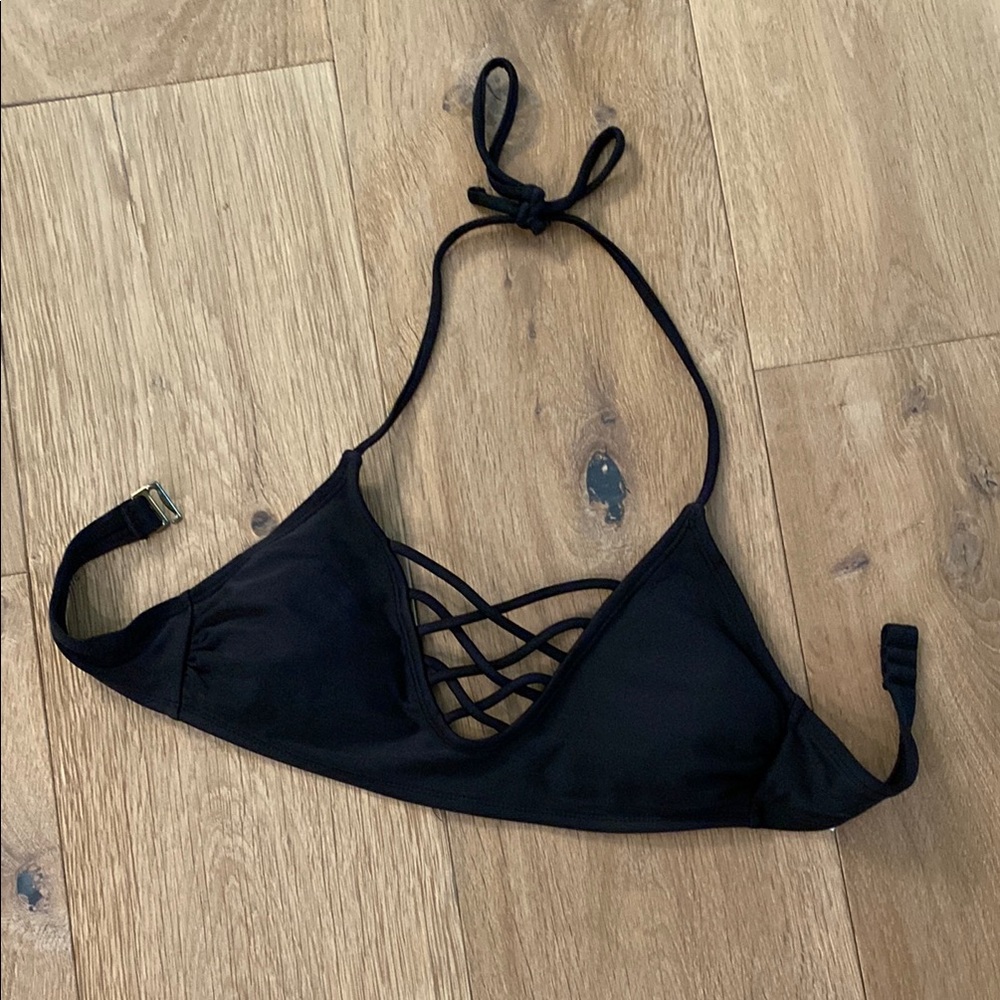 Xhilaration Black Criss-Cross Bikini Top